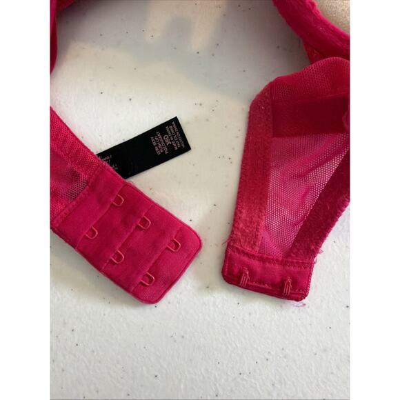 Victoria's Secret 38D Very Sexy Push Up Bra pink lace full coverage padded - Picture 4 of 11